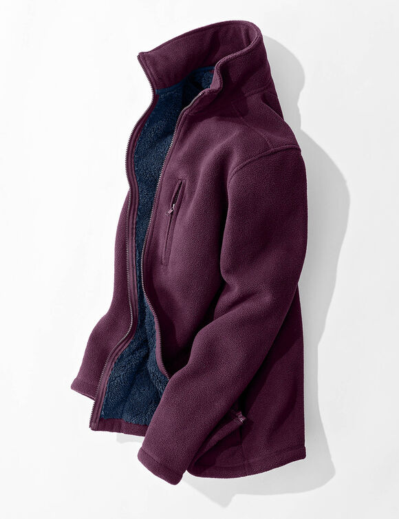 Blouson polaire spécial grand froid (prune / marine) Blouson polaire spécial grand froid (prune / marine)